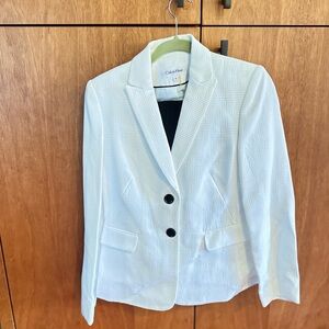 Calvin Klein Women's White Blazer